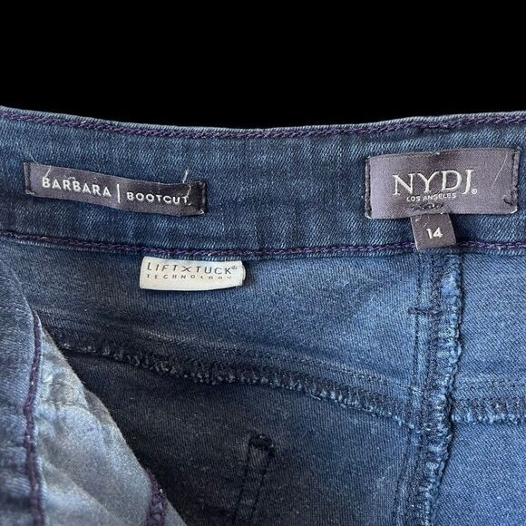 NYDJ Barbara Sinclair  Wash High Rise  Bootcut Jeans Sz 14 - Picture 7 of 10